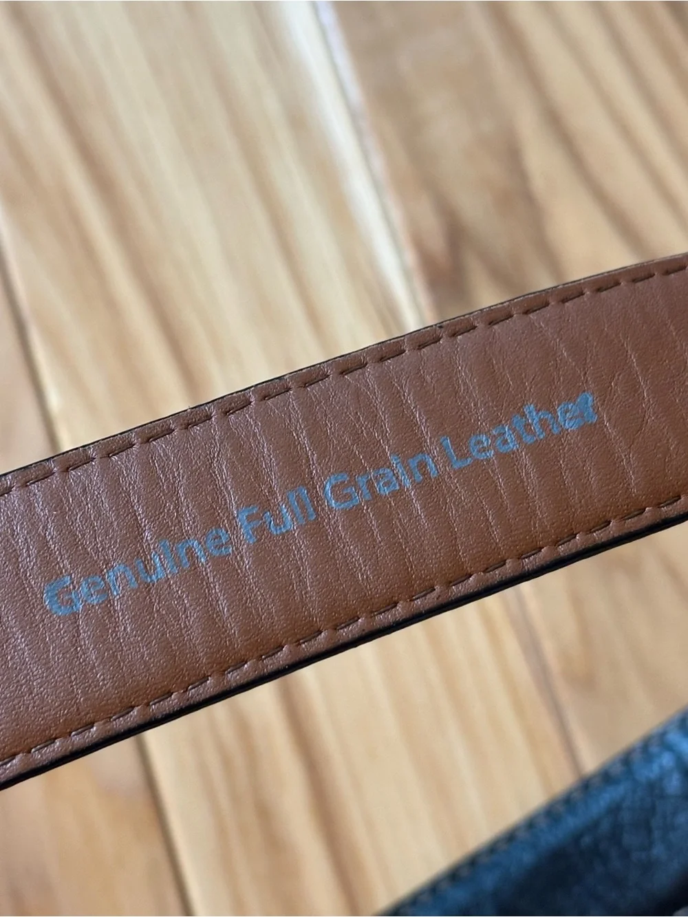Vintage LL Bean Black Leather Belt Size 36